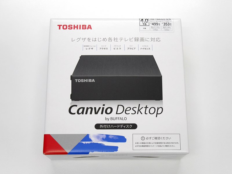 TOHSHIBA Canvio Desktop HD-TDA4U3の外箱